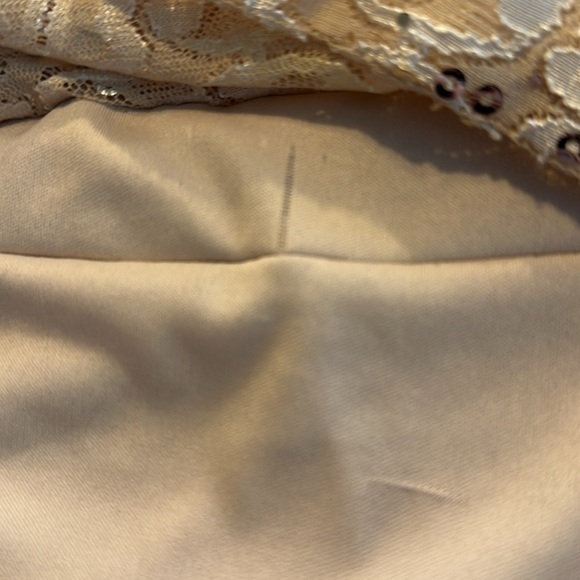 Scarlett Tan Lace and Sequins Short Sleeve Special Occassion Party Dress Size 6 - Picture 11 of 11